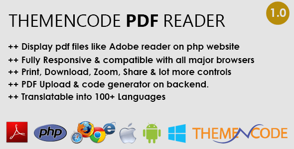 [PHP SCRIPT] ThemeNcode PDF Reader