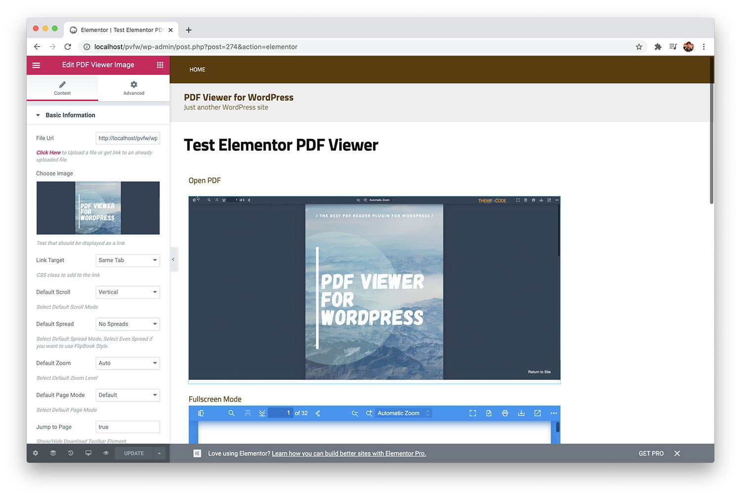 Elementor Addon for PDF Viewer for WordPress