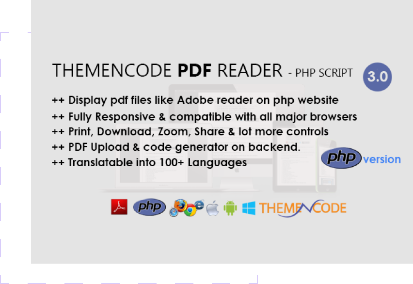 Themencode PDF Reader, php version