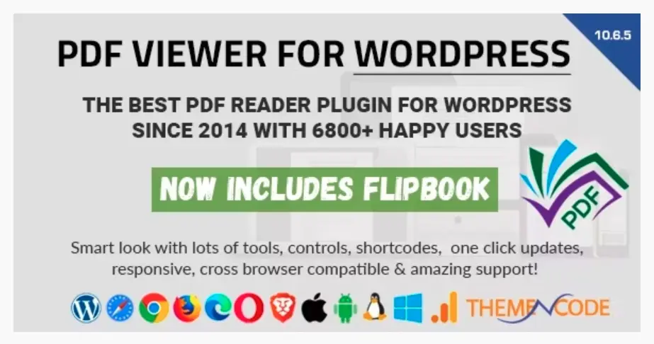 PDF viewer for WordPress With FlipBook