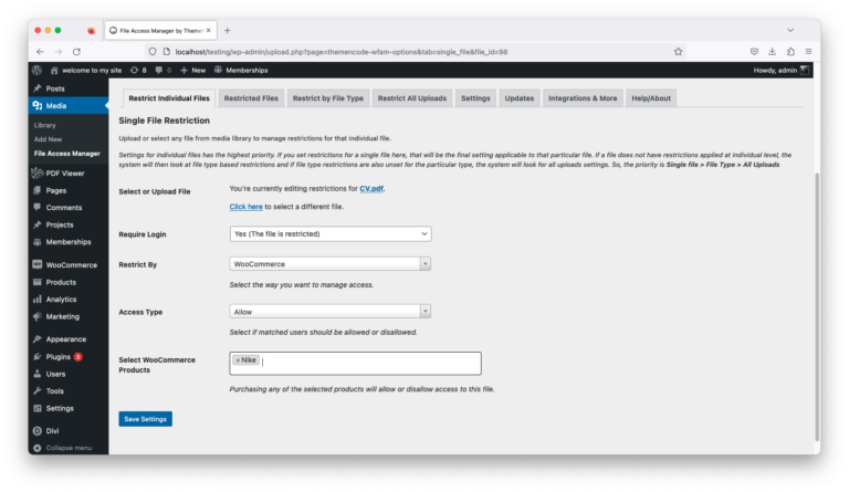 Set Up Restriction Based on a WooCommerce Product