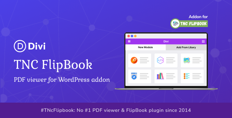 Divi - TNC FlipBook - PDF viewer for WordPress Addon