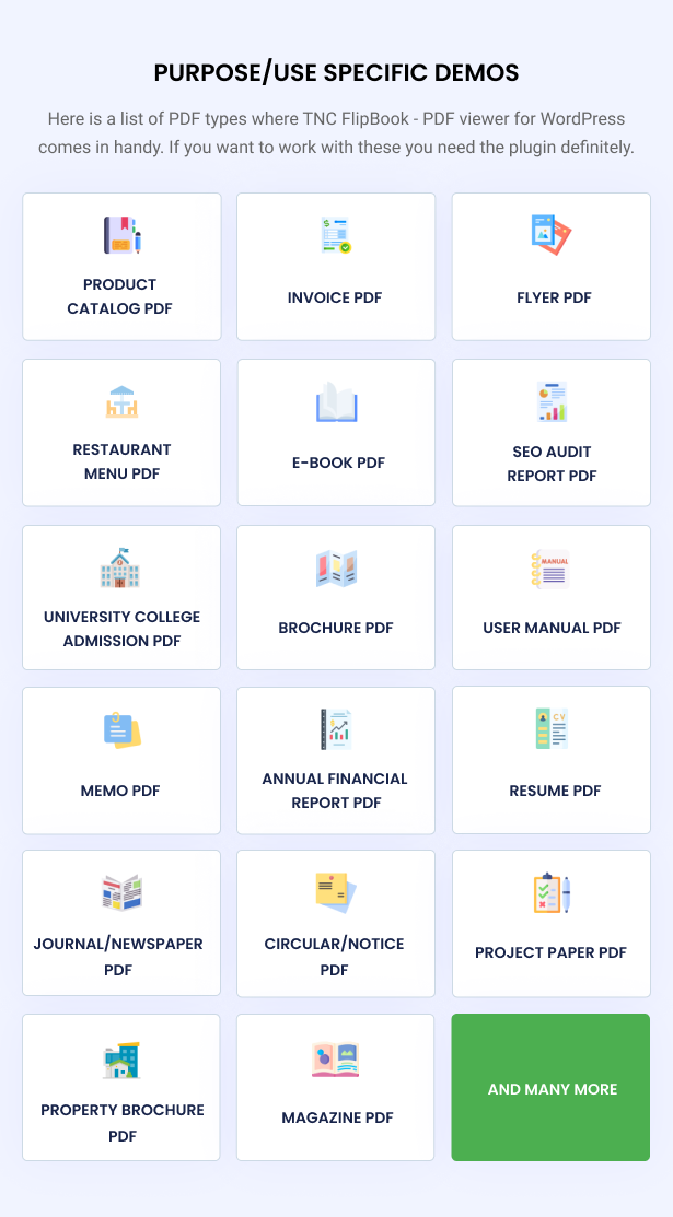 PDF Viewer Purpose Specific Styles