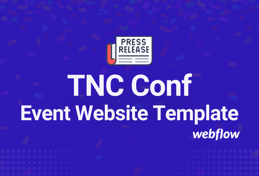 TNC Conf – Event Webflow Template (With Video)