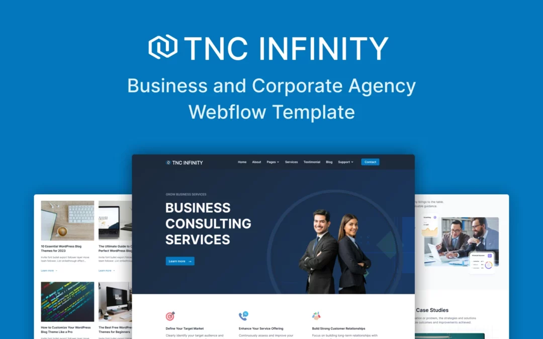 TNC Infinity – Corporate Webflow Template (With Video)