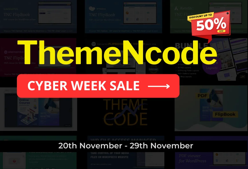 ThemeNcode is Offering Huge Discount on TNC FlipBook and other Products | Check it out