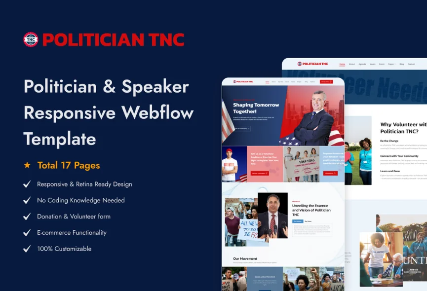 Webflow-politician-campaign-template
