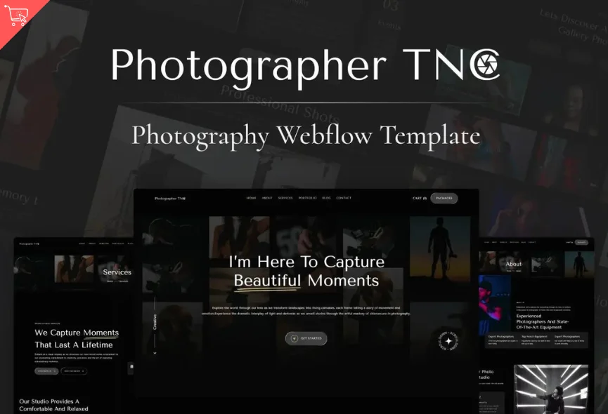 New Webflow Photography Template – Photographer eCommerce TNC