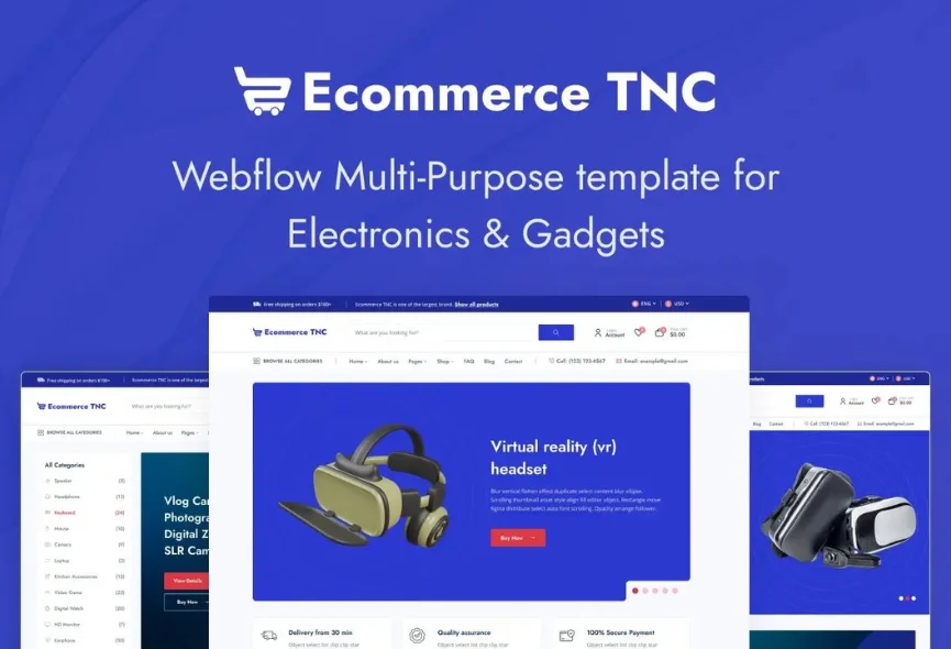 Ecommerce TNC – New Webflow Shop Template