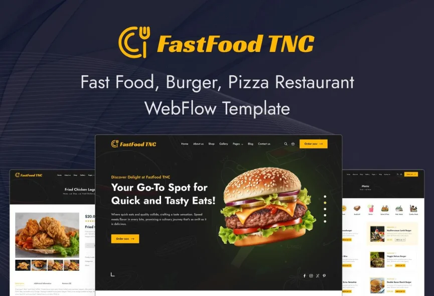 Webflow Restaurant Template - FastFood TNC
