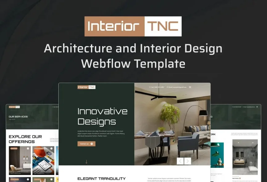 Interior TNC – New Webflow Interior Design Template
