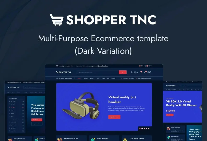 Best ecommerce webflow template Shopper TNC