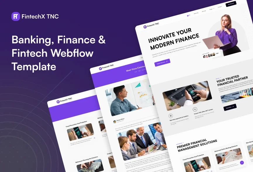 FintechX TNC – New Webflow Banking & Investment Template