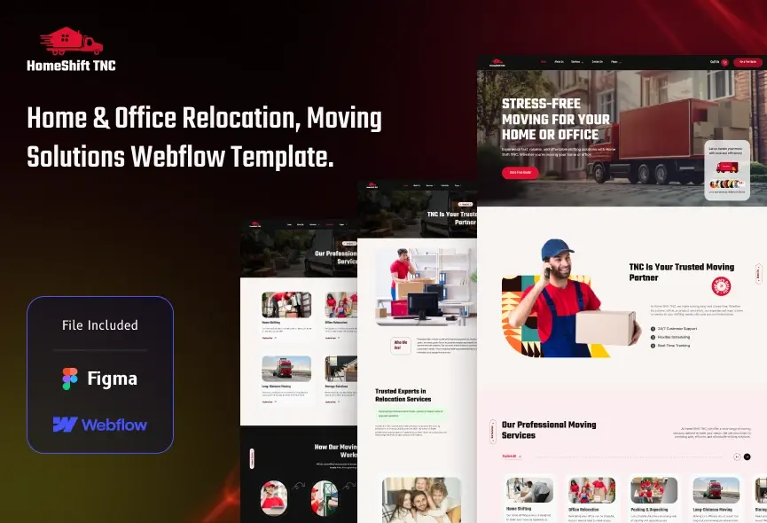 HomeShift TNC – New Webflow Transportation & Logistics Template