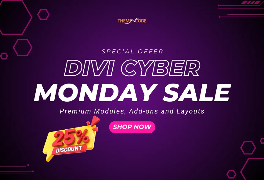 Divi Cyber Monday Sale – Grab Functional Modules, Addons & Layouts