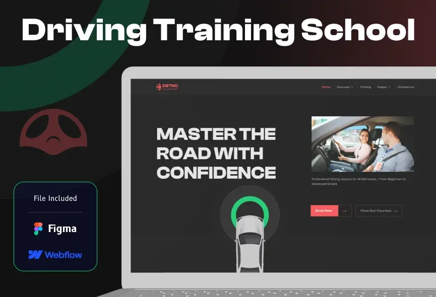 DriveSchool TNC – New Webflow Classes & Courses Template